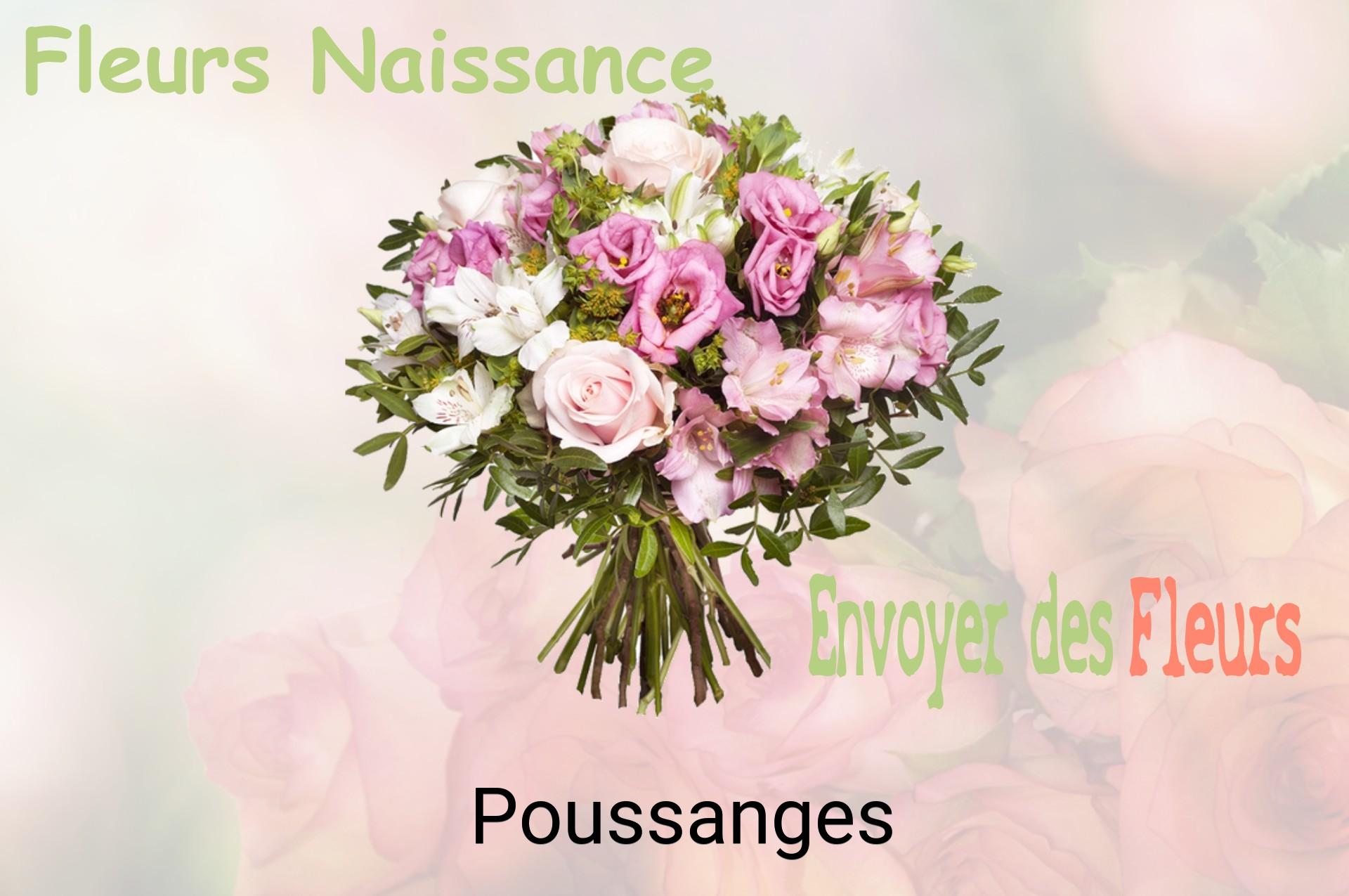 Bouquet de fleurs de naissance livré à Poussanges